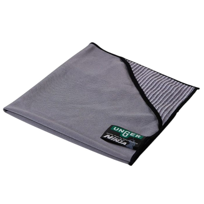 Unger® Ninja Microwipe Microvezeldoek met verstevigde hoeken - Grijs - 40x40cm